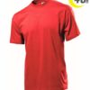 Unisex környakas póló piros - 48 ÓRÁN BELÜL ÖNNÉL!*